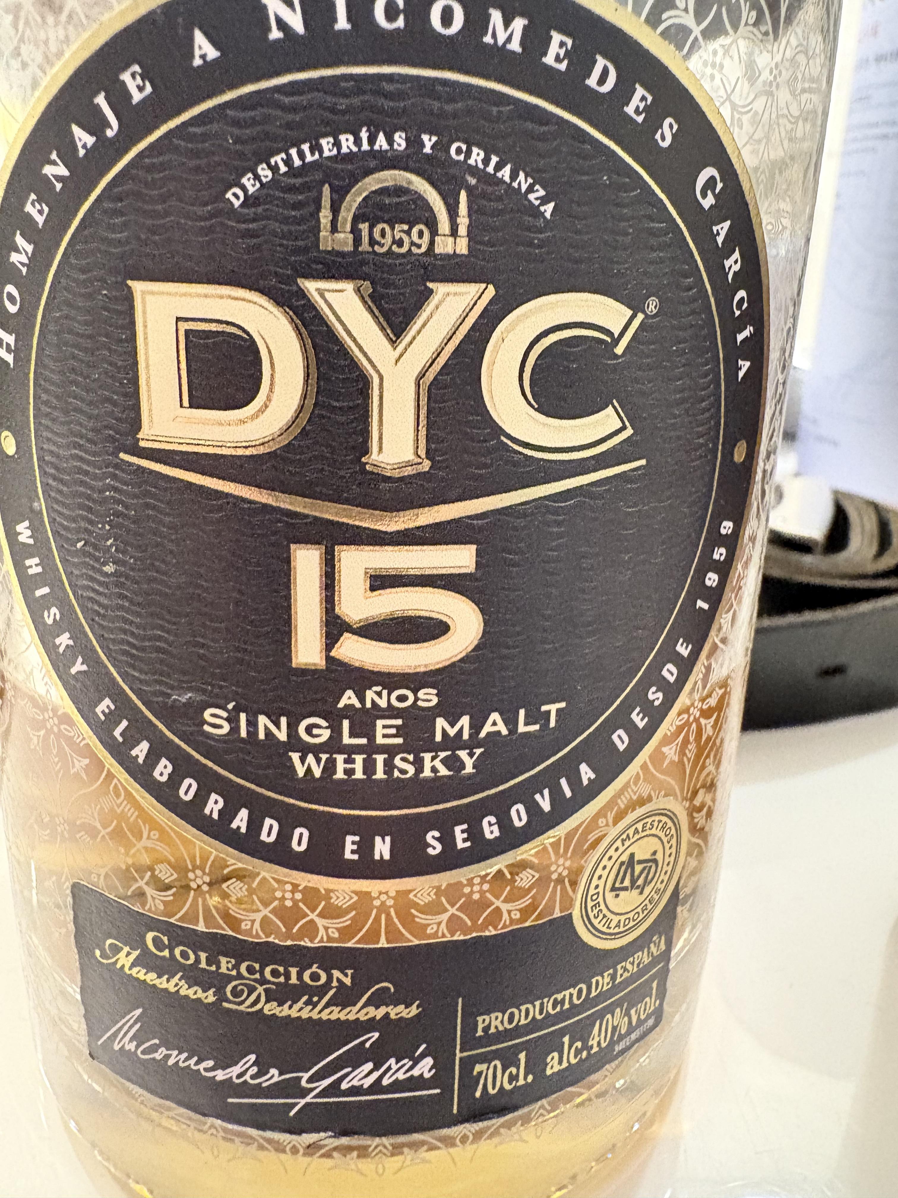 DYC 15 AÑOS SINGLE MALT WHISKY